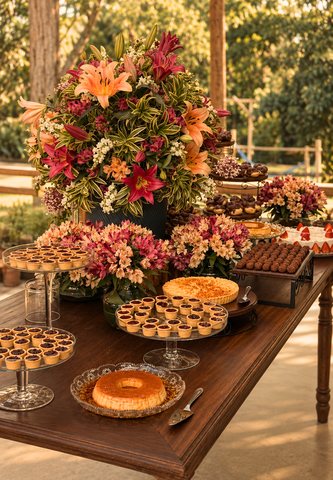 Mesa de antepastos e doces