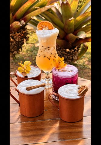 Drinks em canecas de cobre